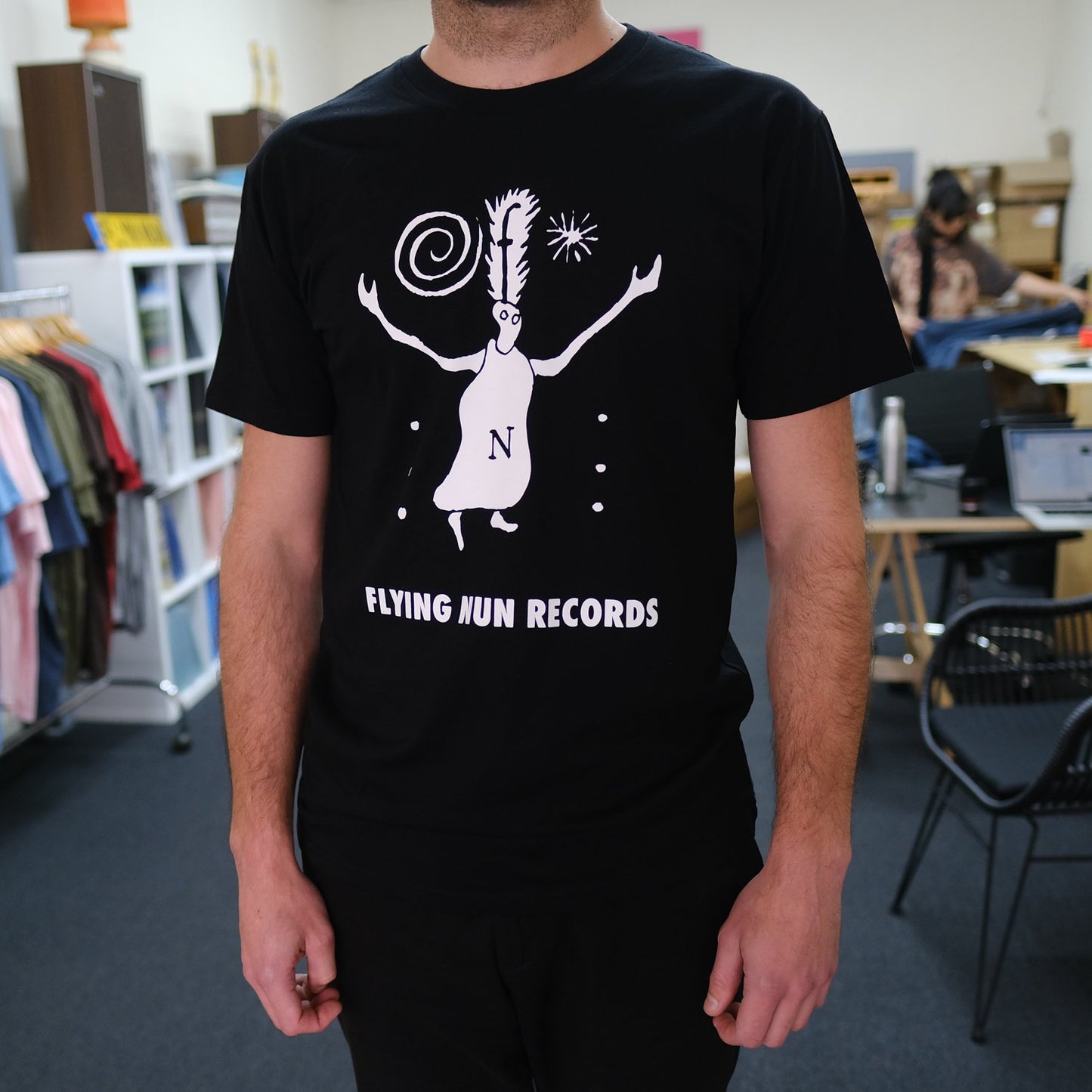 Fuzzy Flying Nun T-Shirt (Black)